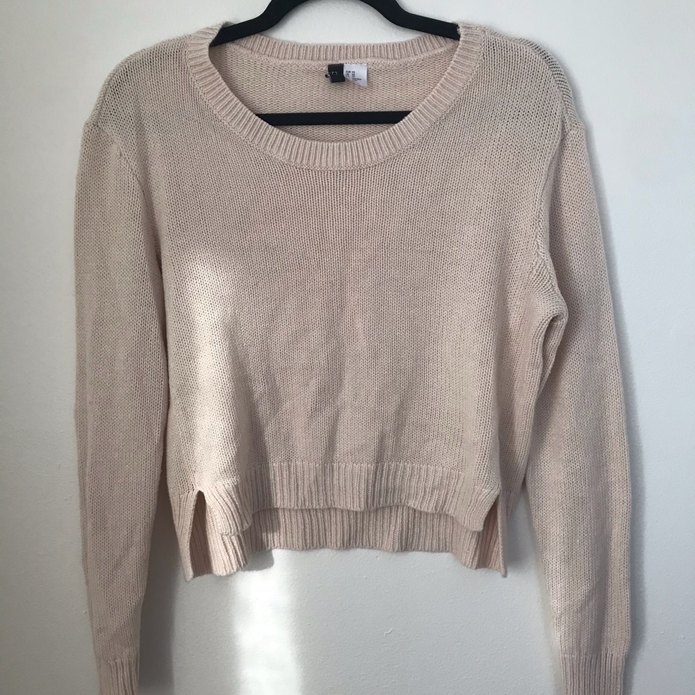 H&M Cream High Low Sweater
